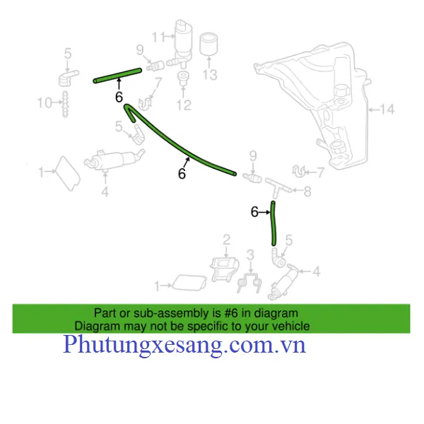 Tuy ô rửa đèn pha Audi Q5 Q7 A3 A4 A5 A6 A7 S3-7P6955964A